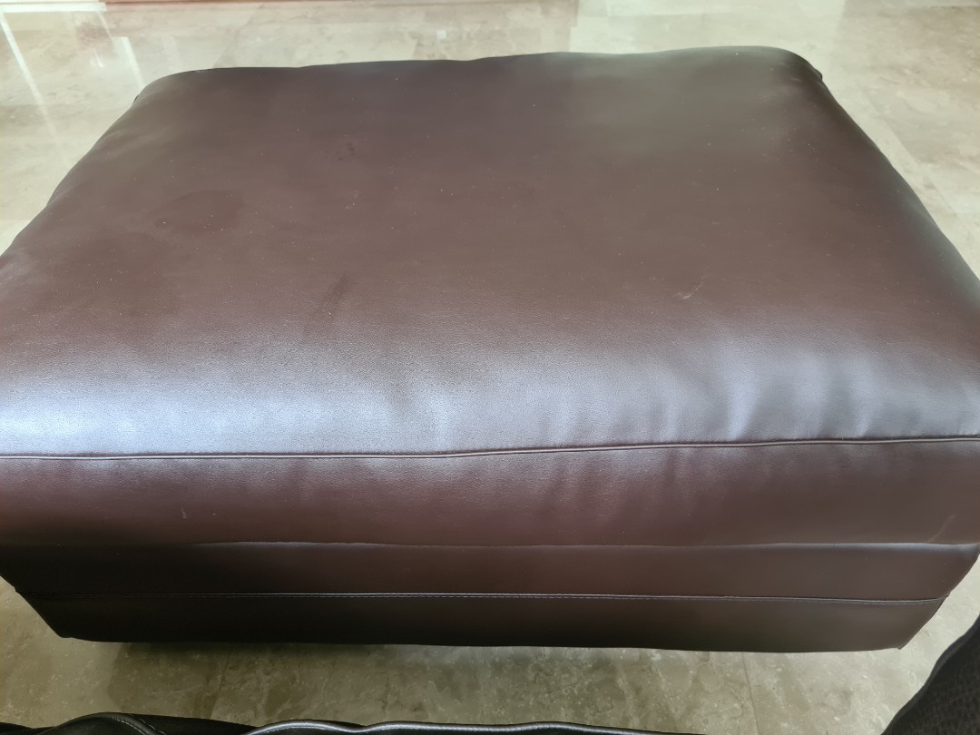 Ikea shop leather ottoman