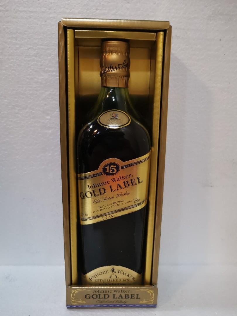 Johnnie Walker gold label 15 years 750ml, 嘢食& 嘢飲, 酒精飲料
