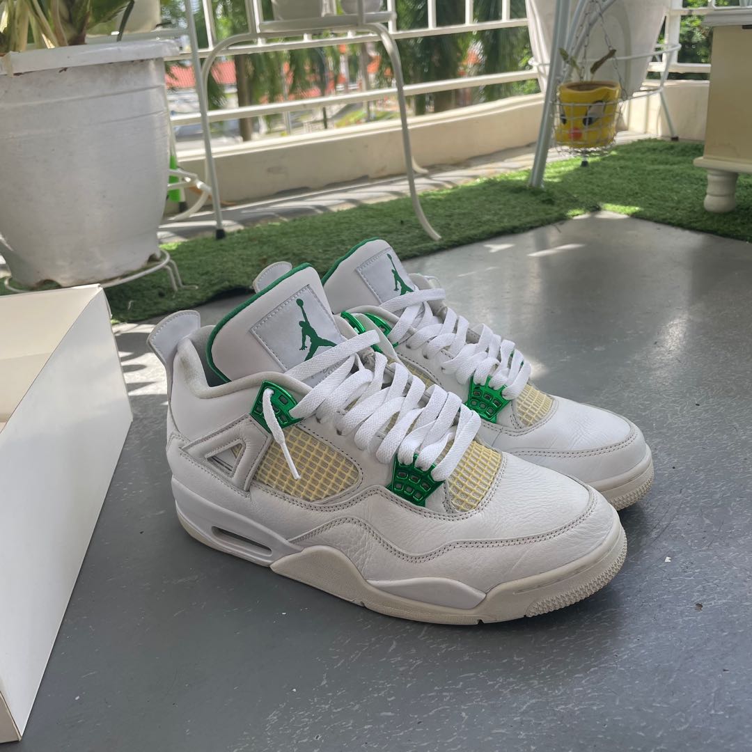 Jordan 4 Retro Metallic Green Men s Fashion Footwear Sneakers