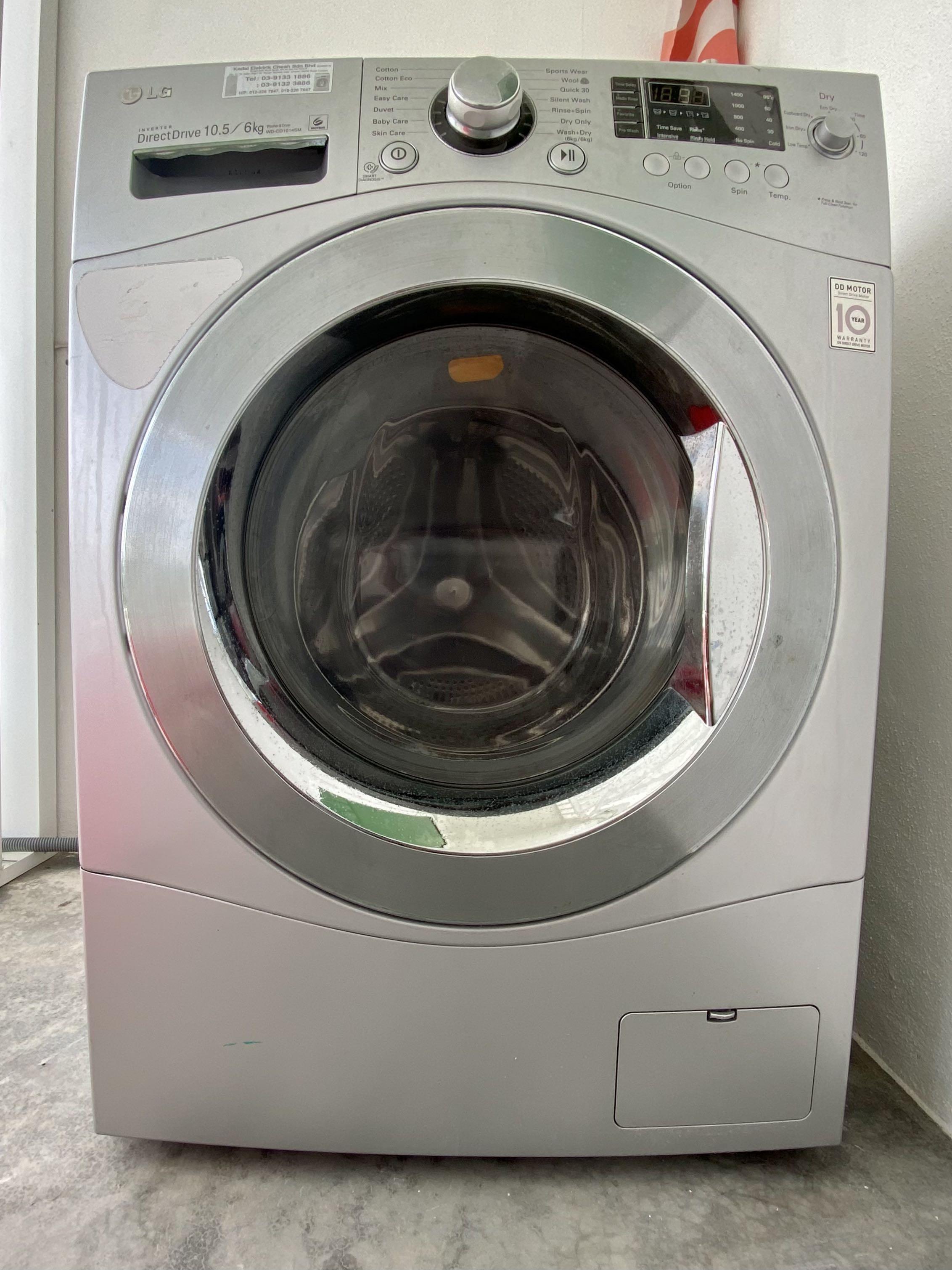 Lg inverter direct drive not drying deals