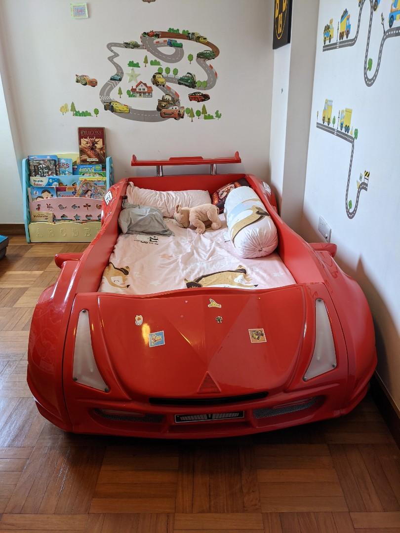 Lightening McQueen bed frame single size, Furniture & Home Living