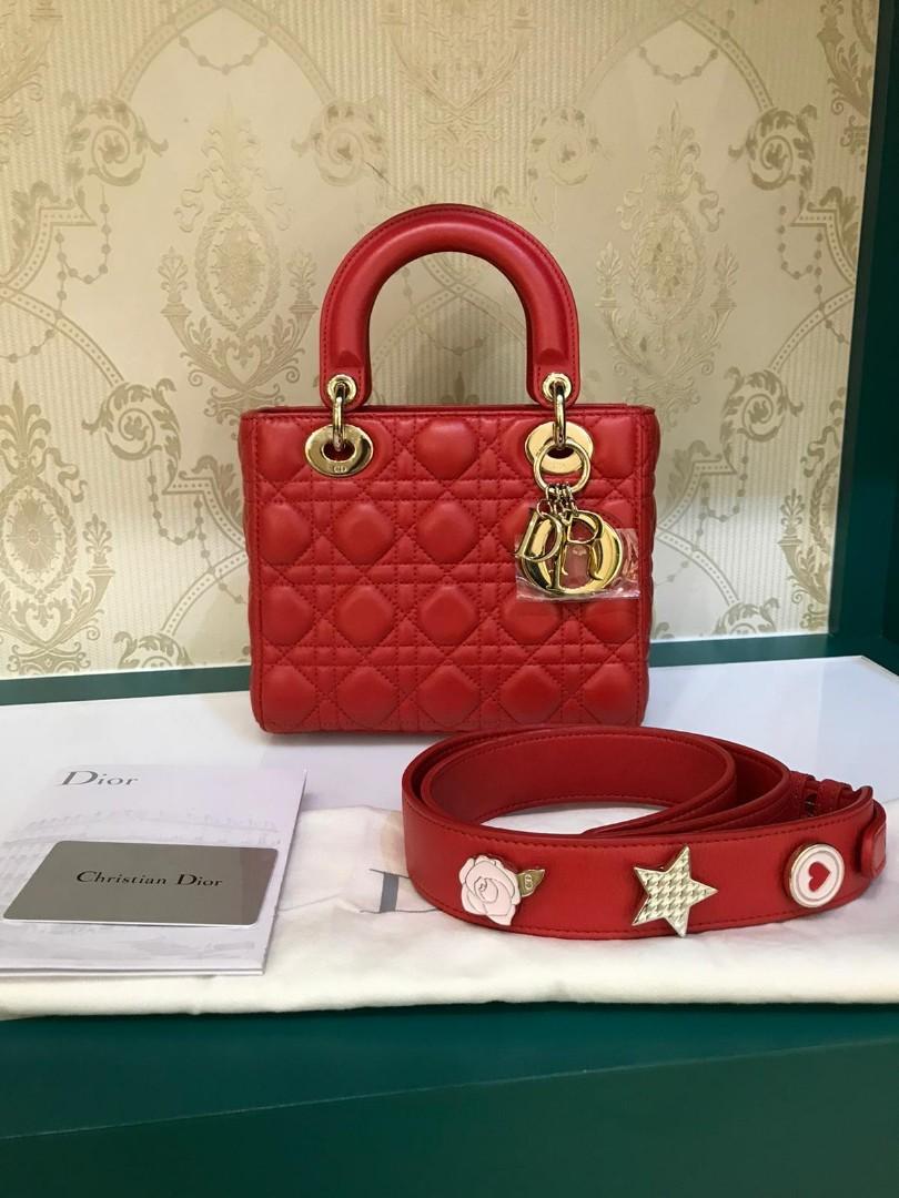 Lady dior online small red