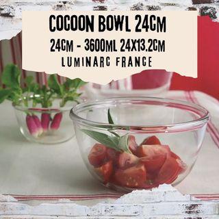 Luminarc Bowl Cocoon Bowl 24cm 
Baking Bowl 24cm
Mixing Bowl 24cm
Price : 450.00/pc on sale!! 

Luminarc France 
#baking #mixingbowl #cocoonbowl #pastry #cocoon #fullytempered #bowl