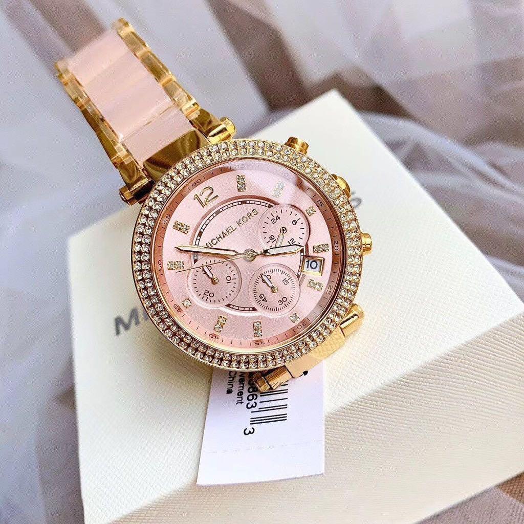 Michael Kors Parker Rose Gold Watch Women s Fashion Watches