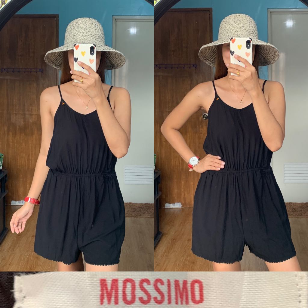 Mossimo Plain Black Romper, Women's 