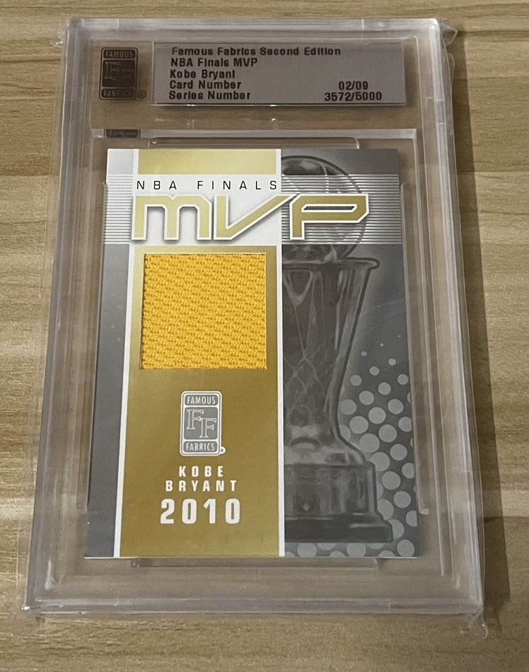 NBA FINALS MVP KOBE BRYANT GAMEWORN JERSEY CARD, Hobbies & Toys