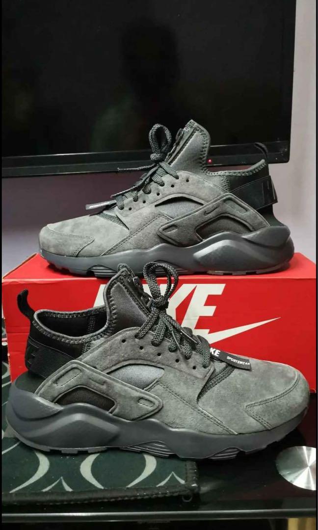 Nike Huarache Black Suede Men s Fashion Footwear Casual Shoes
