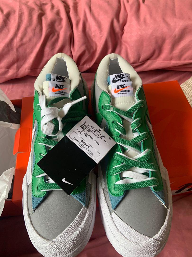 Nike Sacai Blazer Low Green Men s Fashion Footwear Sneakers on
