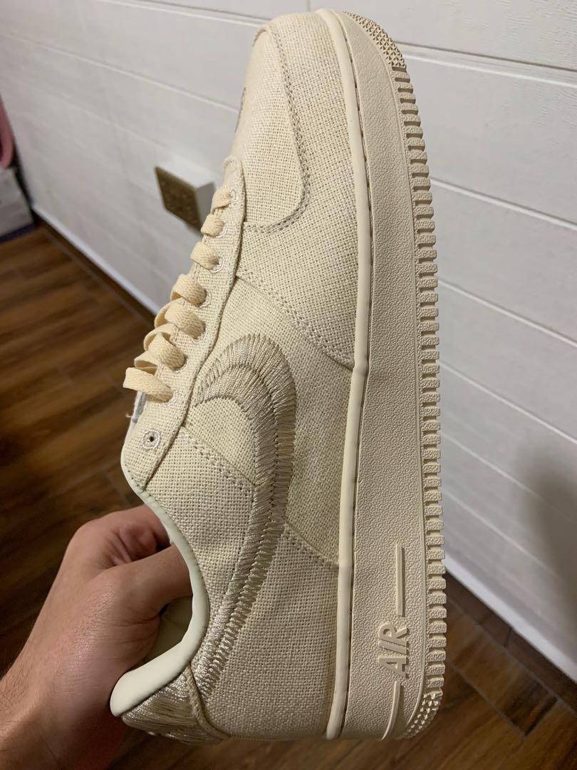 nike x stussy air force 1 fossil stone