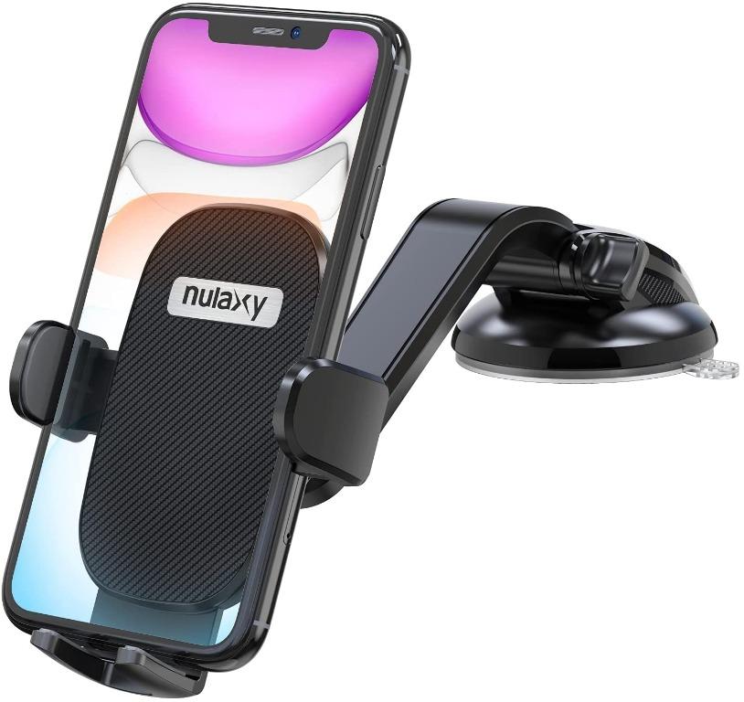 Phone Holder for Car Dashboard Windshield Stand 360° Rotation Stretchable One Touch Car Phone Mount Compatible for iPhone 8 Plus X XR XS MAX 7 6s Samsung S10 S8 S9 Plus S7 Note 9 8 LG G5 G6 Nexus 5X 
