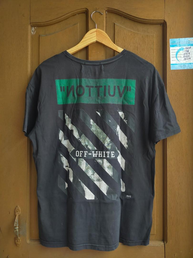 Off White x Louis Vuitton tee, Men's Fashion, Tops & Sets, Formal Shirts on  Carousell