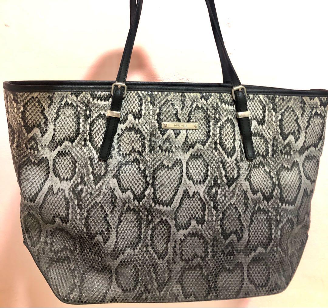 Nine west snakeskin handbag clearance