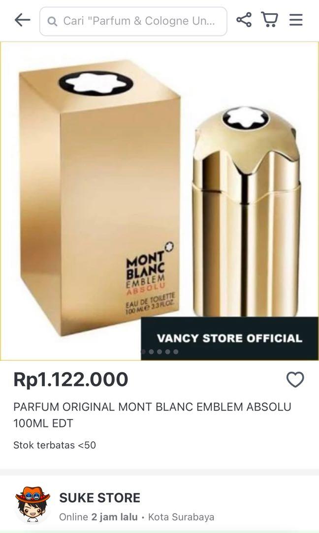Parfume MONT BLANC EMBLEM ABSOLU, Kesehatan \u0026 Kecantikan, Parfum, Kuku \u0026  Lainnya di Carousell
