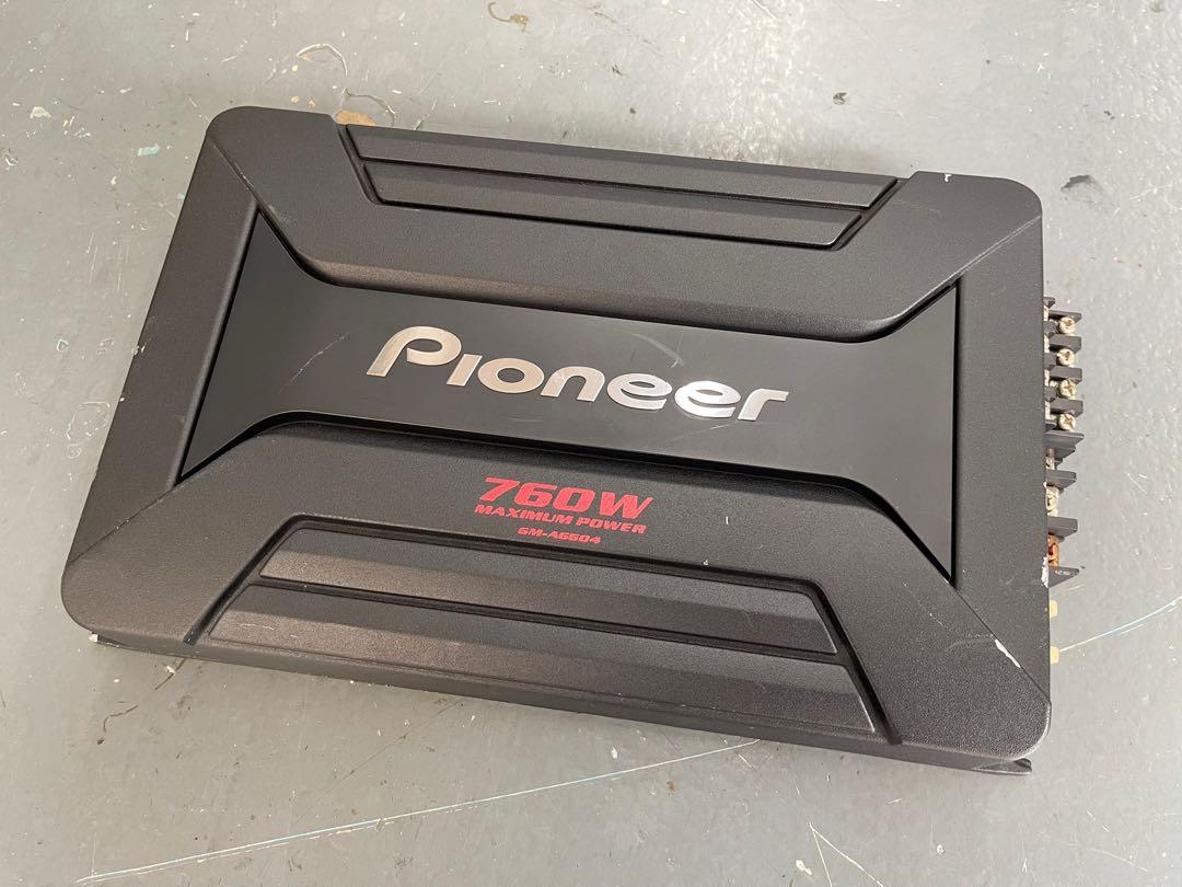 Pioneer GMA6604 4-Channel Car Amplifier - 60W X 4, 760W Peak, Bridgeable, With Bass Boost