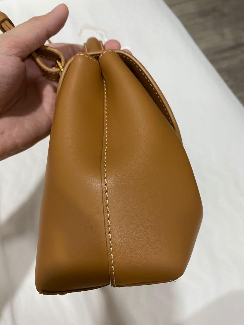 Numéro un nano leather crossbody bag Polene Camel in Leather - 33692201