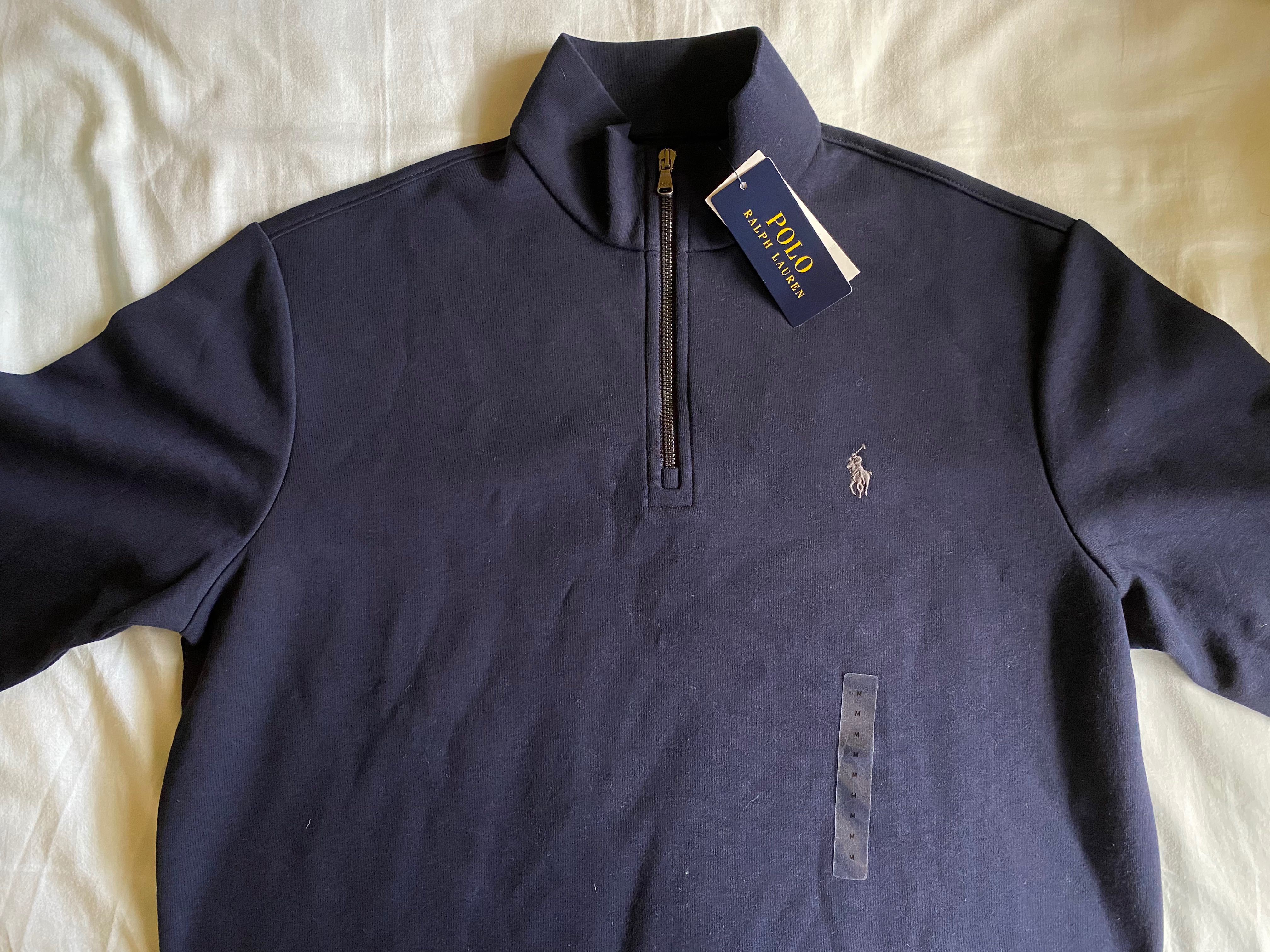 Polo Ralph Lauren half zip sweater (NAVY), Men's Fashion, Coats, Jackets  and Outerwear on Carousell