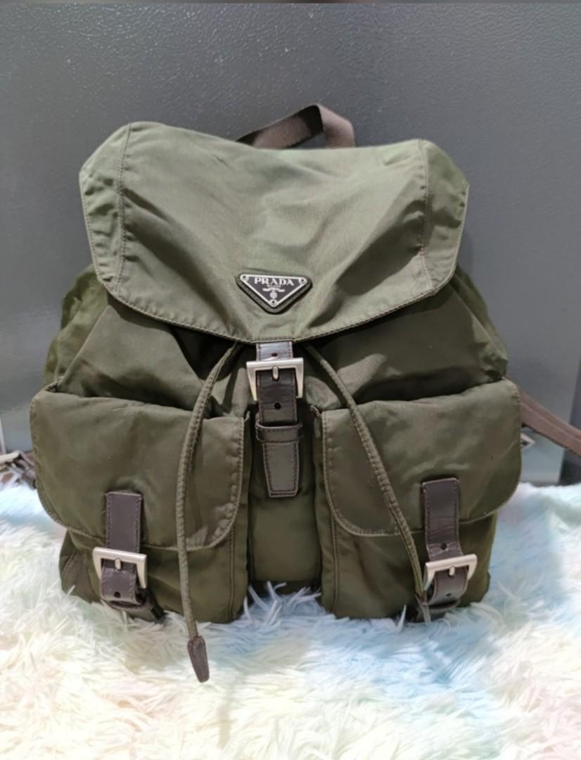 Green hotsell prada backpack