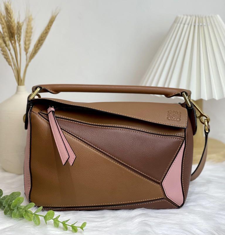 Loewe tan new arrivals small puzzle bag