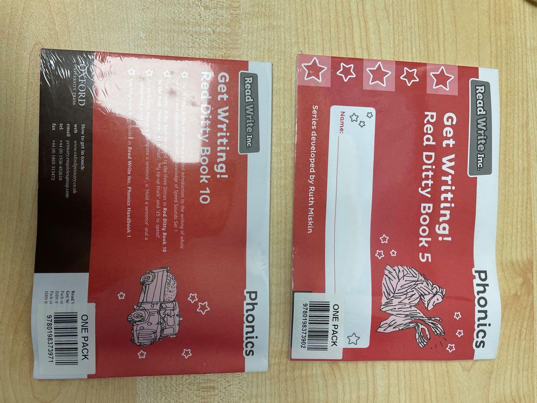 Read Write Inc Phonics Workbooks Ditty (Red) for Book 1 to 10, 興趣及遊戲 ...