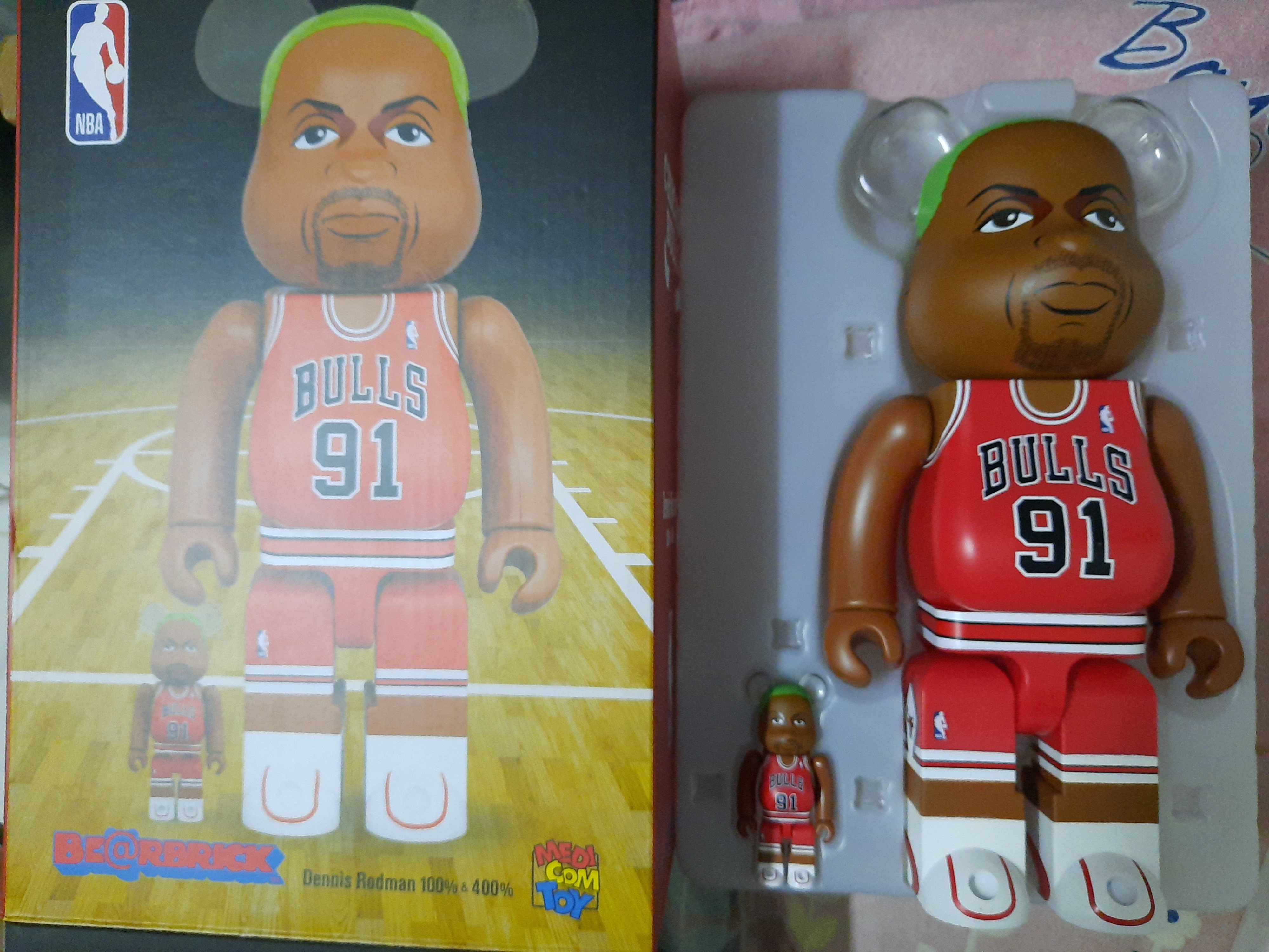 【希少】BE@RBRICK Dennis Rodman 100％ ＆ 400％ Dennis Rodman 100% & 400% Be@rbrick – Sprayed Paint Art