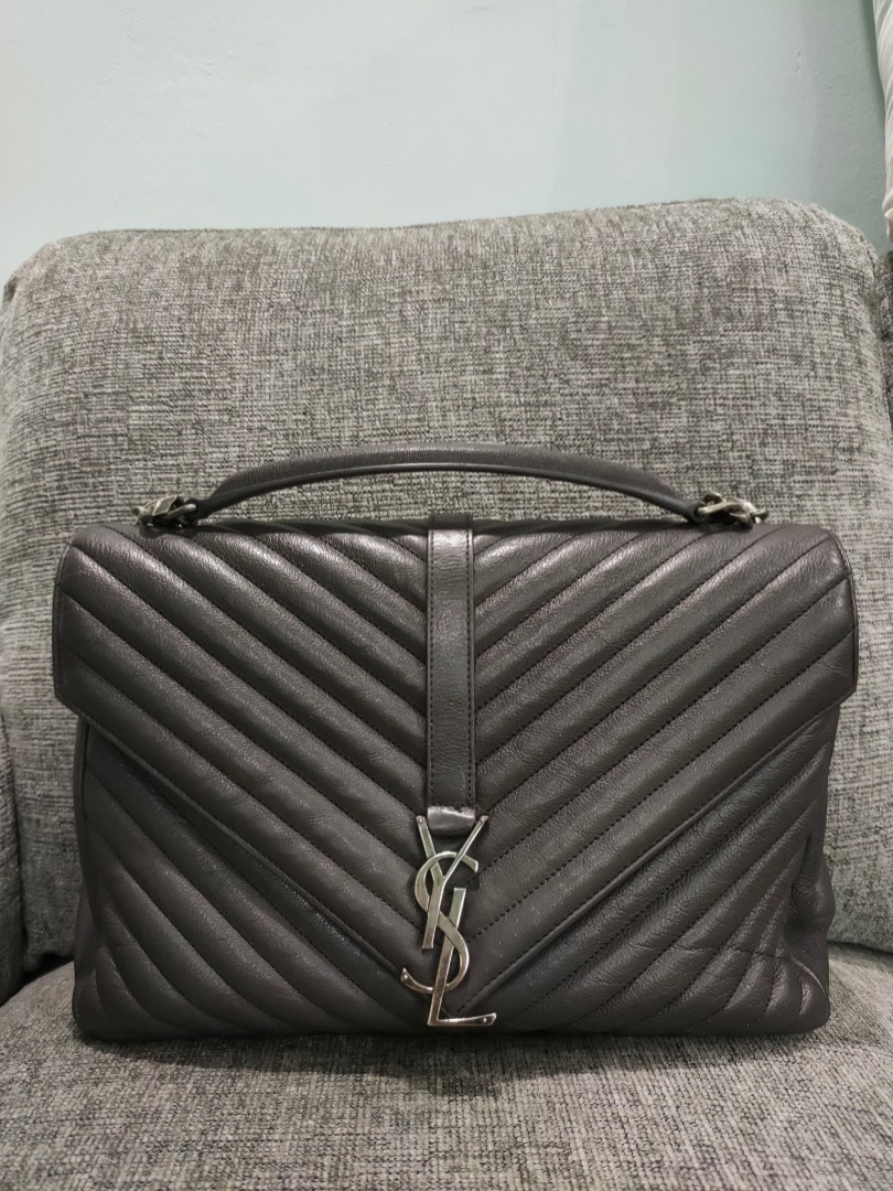 Saint laurent sale college bag grey