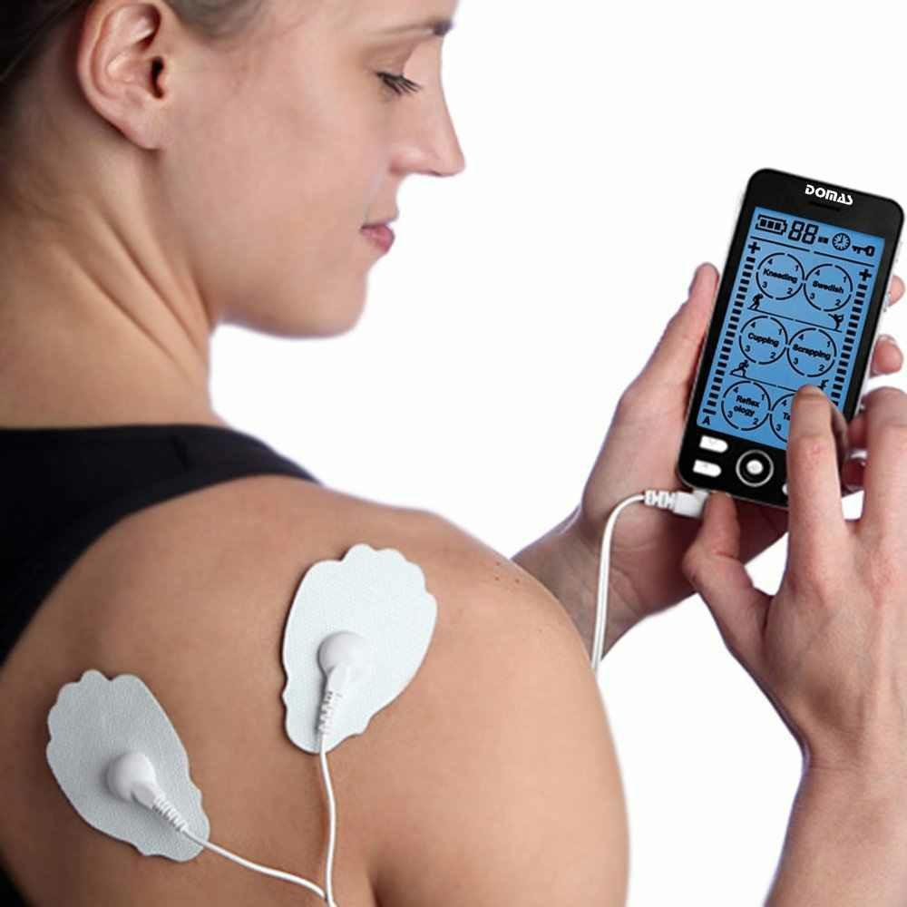 Domas Tens Unit Muscle Stimulator Electric Shock Therapy for Muscles Dual Channel Tens EMS Unit Electronic Pulse Massager with 24 Modes Physical