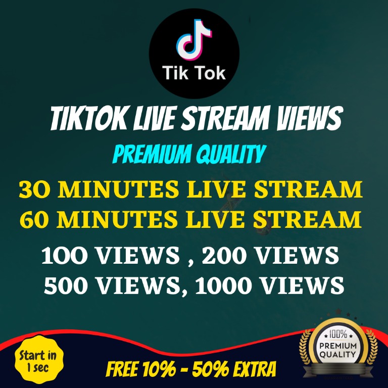 Tiktok Live Stream Views || 100% real people, Services, Others on Carousell