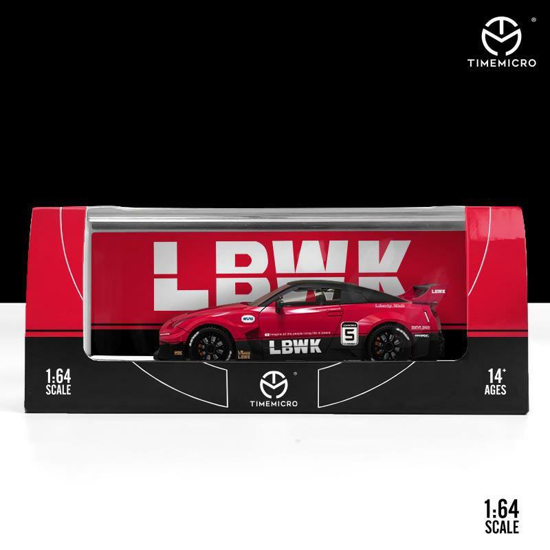 Time Micro TM 1:64合金模型！R35 GTR LB改裝版，3.0版本Silhouette 35GT-RR。第2批預售中，紅黑5號塗裝，精装版含人偶金屬銘牌。,  興趣及遊戲, 收藏品及紀念品, 明星周邊-