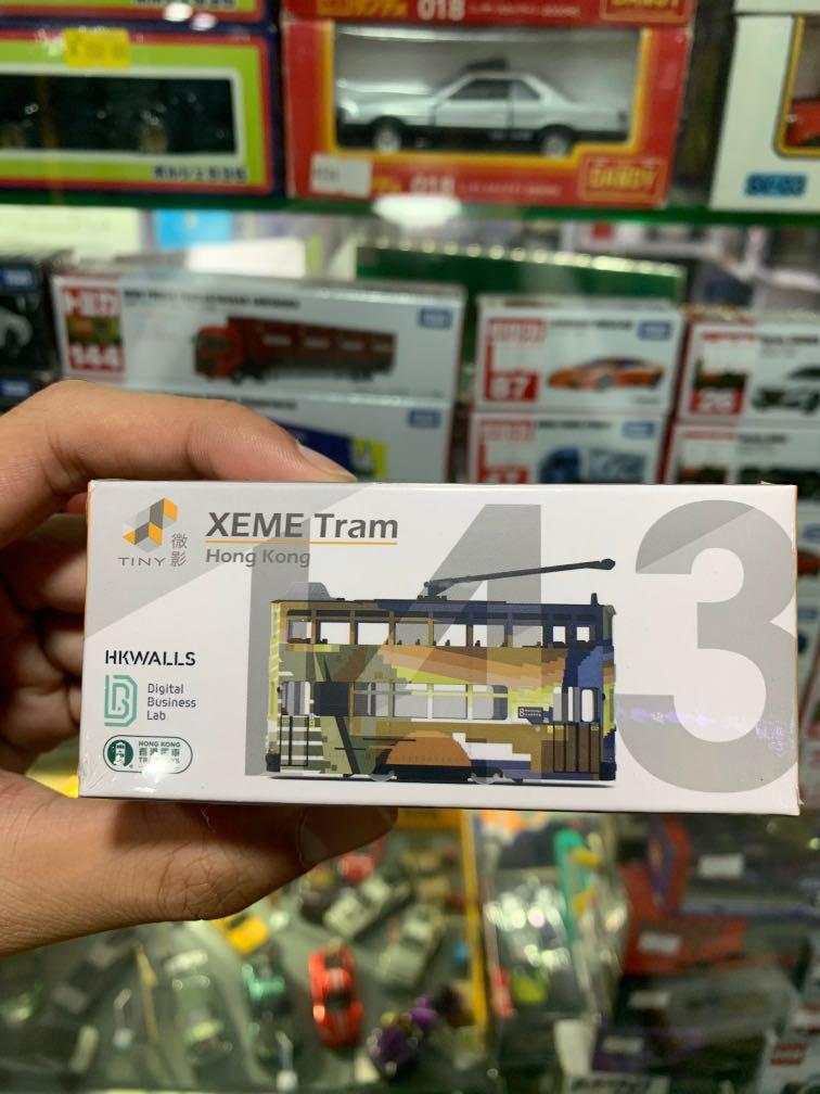 本月新車！Tiny 微影143 Hong Kong Tramways HKWalls Digital Business Lab XEME Tram 香港電車,  興趣及遊戲, 玩具 遊戲類- Carousell