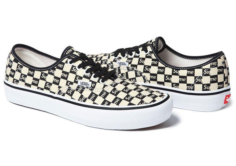 Vans Supreme x Authentic Pro Checkered Black Sneakers