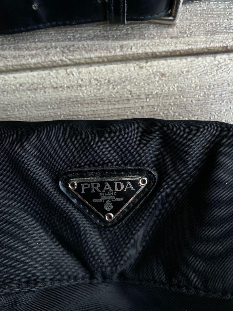 Vintage Prada Belt Bag (Category: Luxury Bags & Wallets) located in Mandaluyong City. Submitted by kurisuchina (Listing ID 1105270722, Image 2). Description: Vintage Prada Belt Bag Doesnt have code what you see is what you get There is a hole sa gilid but it has lining inside naman .