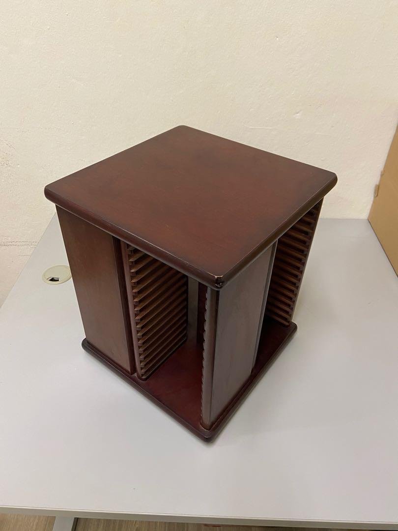 Wooden CD Rack (Rotating), Furniture & Home Living, Furniture, Shelves ...