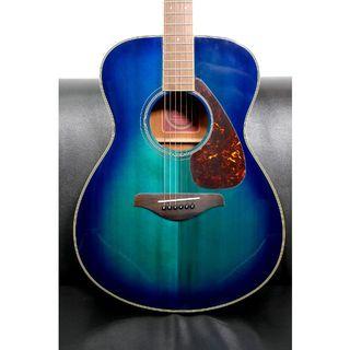 Yamaha FS720S Solid Spruce Top Cobalt Blue Aqua CBA Acoustic Steel String Guitar for Beginner Casual Players