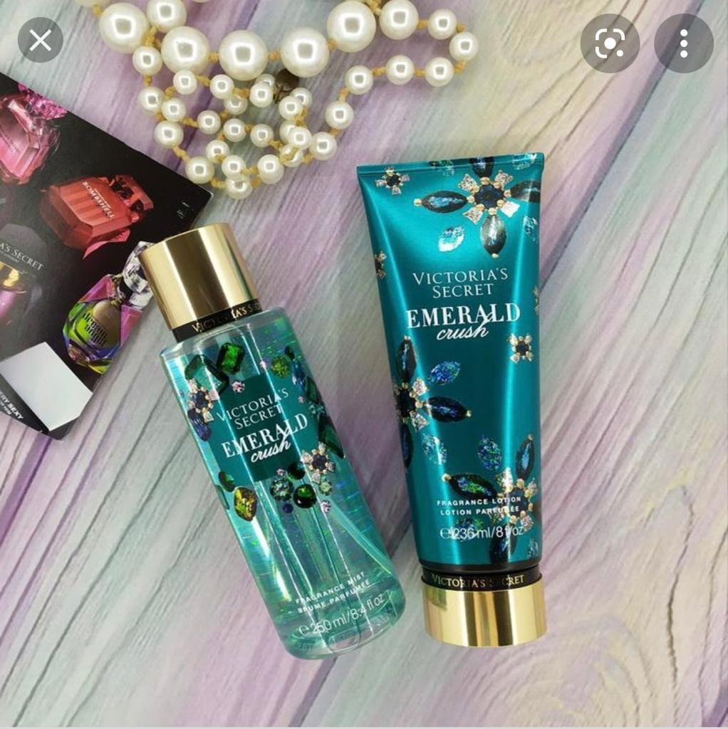 100 Original Victoria Secret Emerald Crush Mist Lotion Beauty