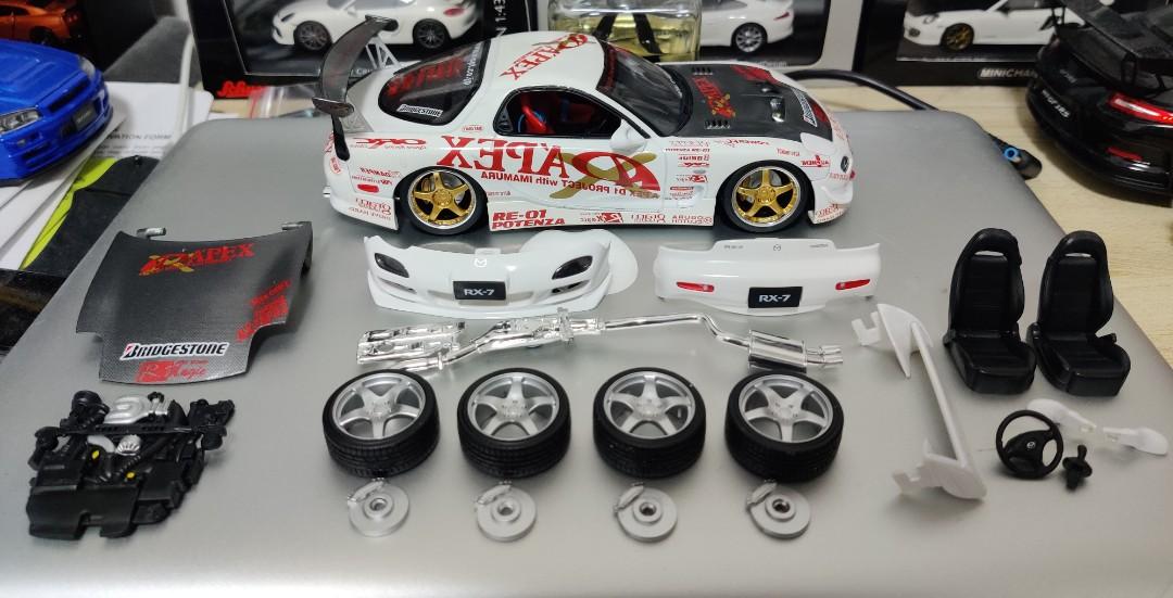 1:24 Hotworks Auto Pro Shop Mazda RX7 FD3S, 興趣及遊戲, 玩具& 遊戲