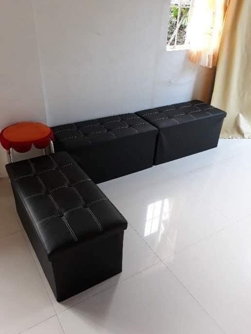 2in1 Folded Leather Storage Sofa (Long) (Category: Chairs) located in Manila. Submitted by affordshopz (Listing ID 1105377846, Image 1). Description: Foldable storage chair Material :PVC leather dimensions 76cmx38cmx38cm Usagefootstool stool storage cabinet etc Color :Red ;Brown ;Black, White , Pink High density fiberboard with good quality, less impurities and good bearing capacity 𝕄𝕠𝕣𝕖 𝕒𝕗𝕗𝕠𝕣𝕕𝕒𝕓𝕝𝕖 𝕒𝕟𝕕 𝕢𝕦𝕒𝕝𝕚𝕥𝕪 𝕚𝕥𝕖𝕞𝕤? 