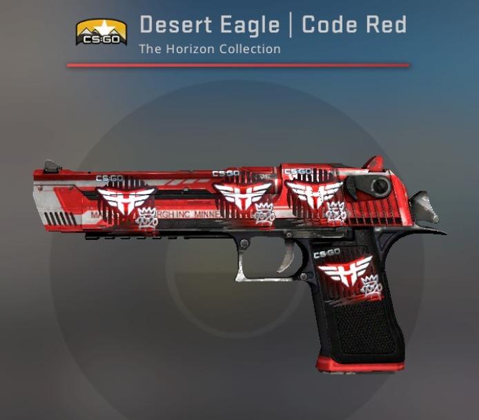 75% market price; Csgo Desert Eagle | Code Red (Well-Worn) + 4 Foil stickers