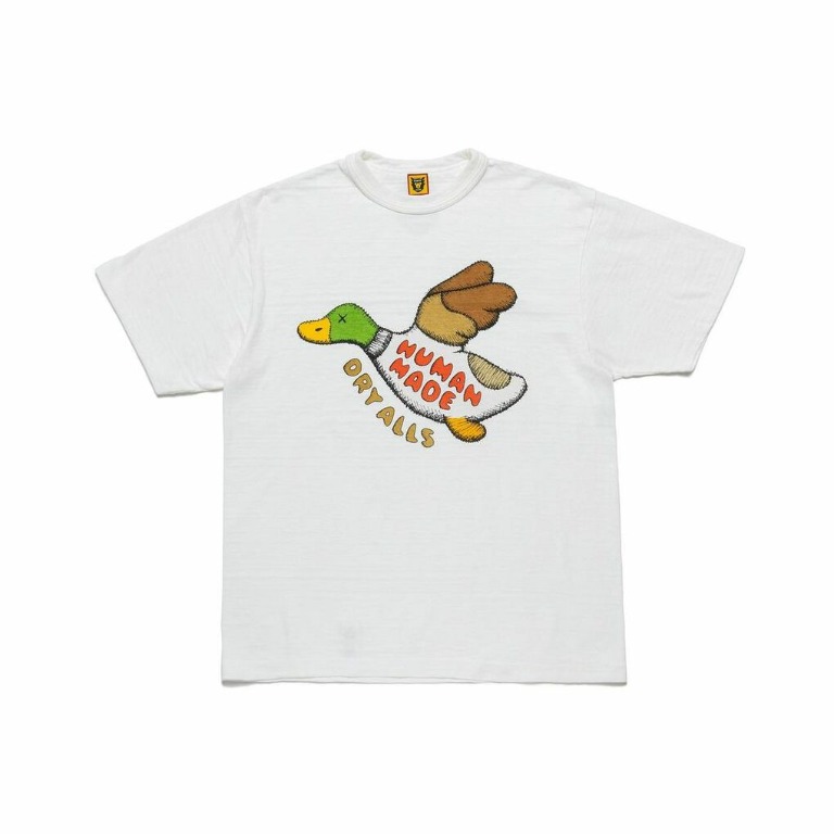 現貨中碼human made x kaws 鴨仔duck tee size m 鴨子t shirt nigo, 男