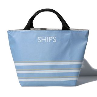日本 SHIPS 淺藍色帆布 雜誌附錄 小號 手挽袋64231358721281110