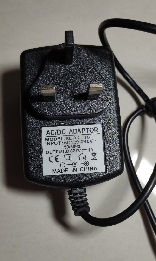 AC/DC adaptor 27V-1A, Computers & Tech, Parts & Accessories, Cables ...