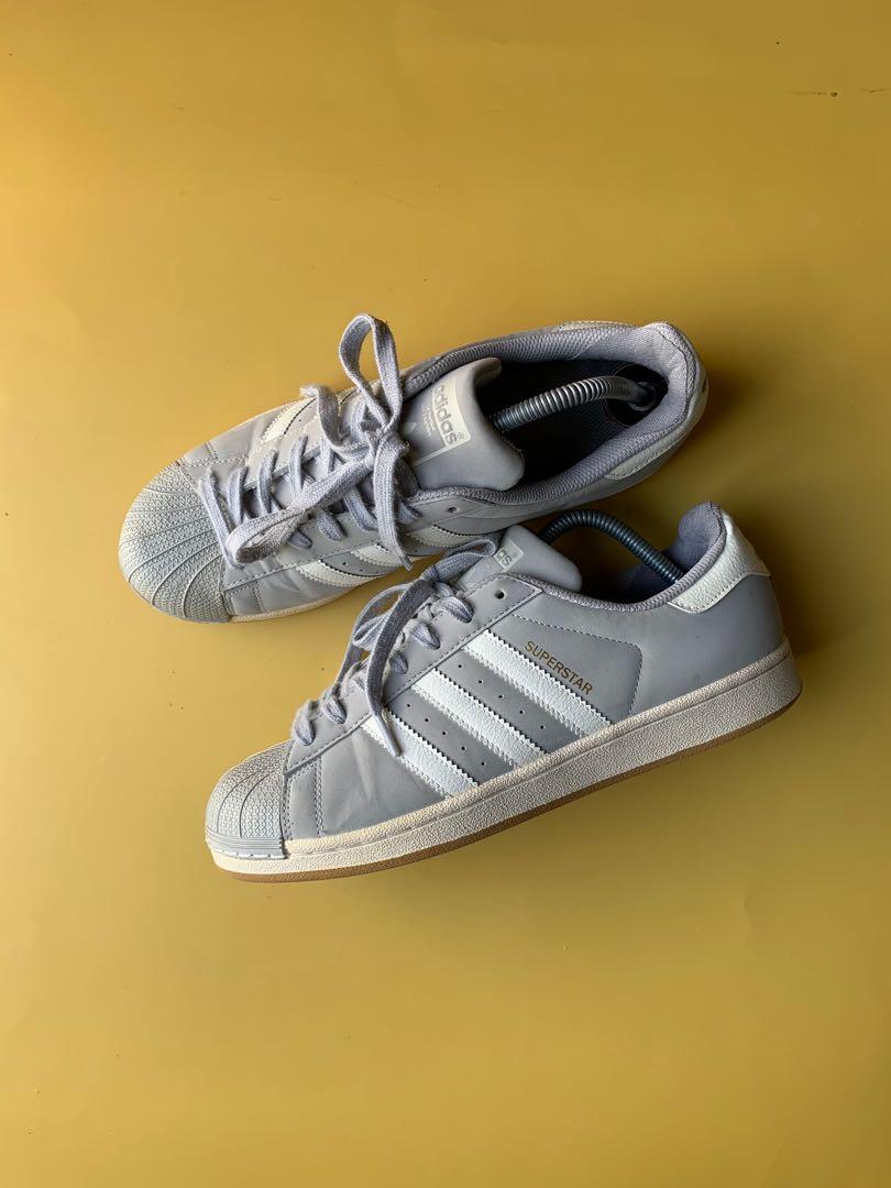 Adidas superstar deals grey leather