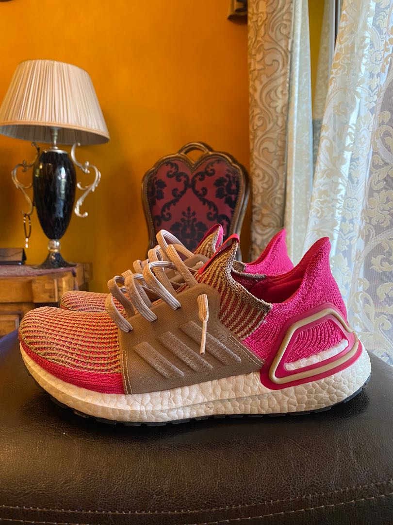 Adidas Ultra Boost Pink Women S Fashion Shoes On Carousell