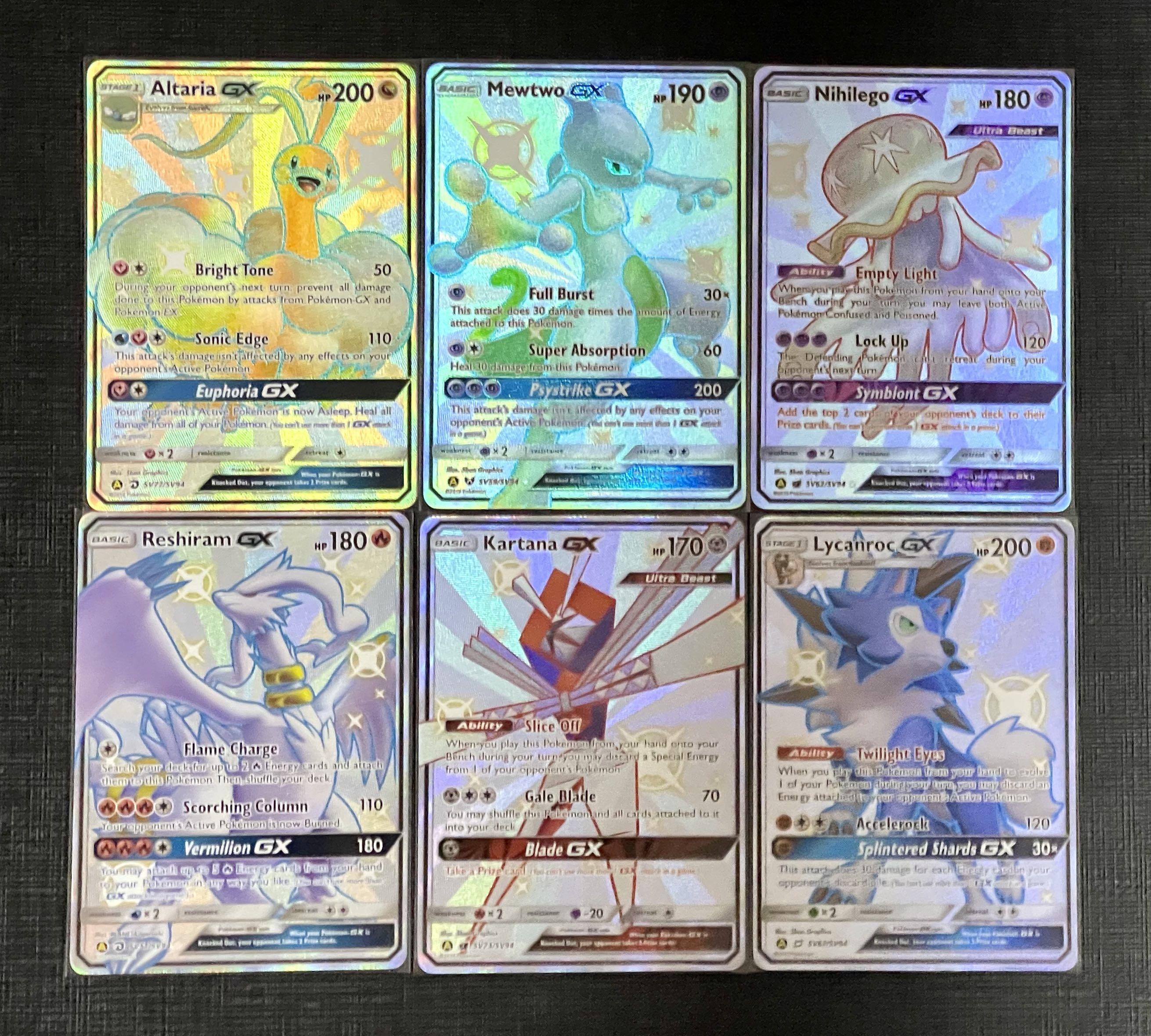 Reshiram GX SV51/SV94 SHINY FULL ART SECRET RARE Pokemon SM Hidden Fates NM  2019