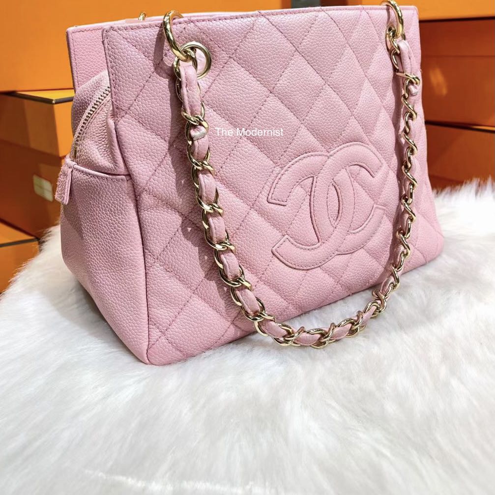Chanel Petite Timeless Tote PTT Chain Handbag Pink Caviar 180994