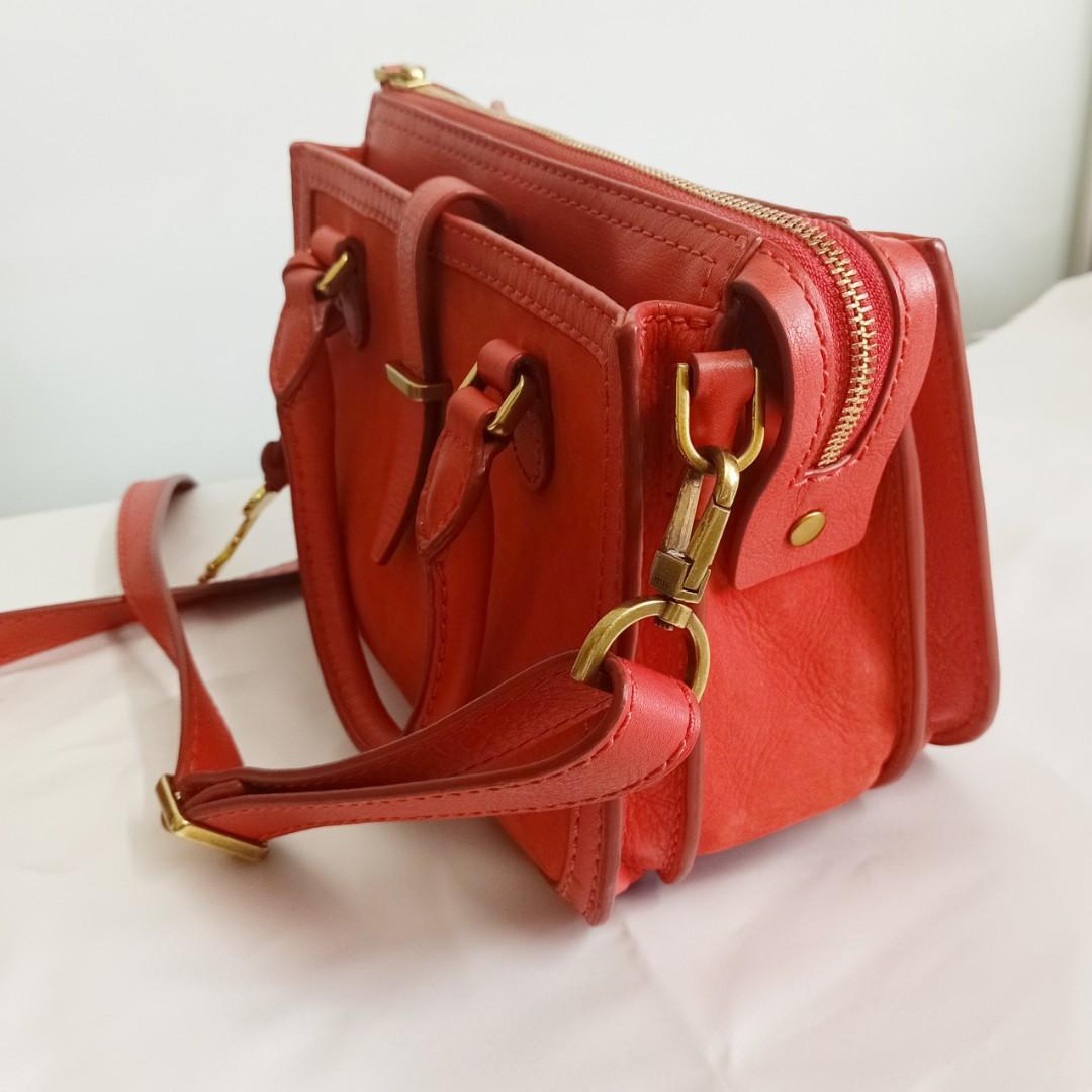 Fossil ryder satchel poppy red discount