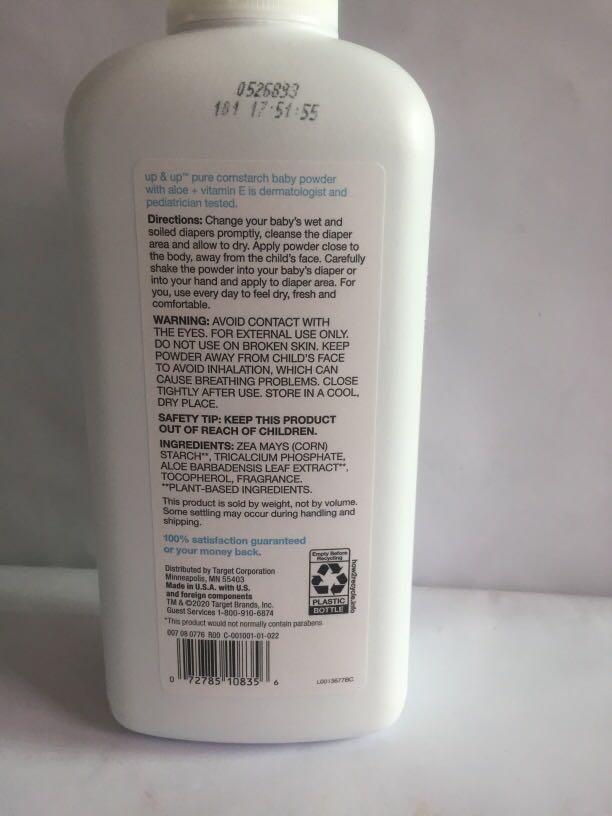 Baby Powder (Category: Baby Toiletries & Grooming) located in Pasay City. Submitted by redgiftshop (Listing ID 1105400494, Image 3). Description: pure cornstarch baby powder with aloe+ vit. E Net Wt. 22 oz ( 1 LB 6 oz )624 g ( Stock 2 pcs ) directly bought in US product code: EJ21July.