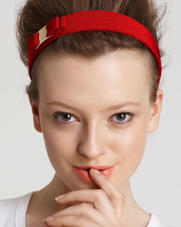 Salvatore Ferragamo red vara bow headband Salvatore Ferragamo Red Vara Bow Headband GS142 main image 4