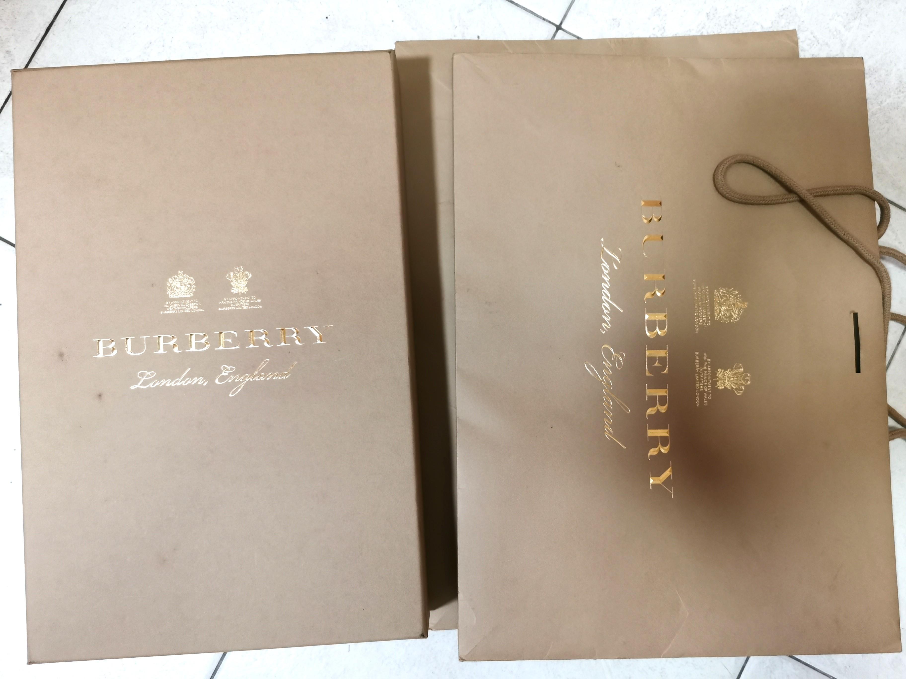 Burberry empty box and paperbag medium size, Luxury, Accessories on  Carousell