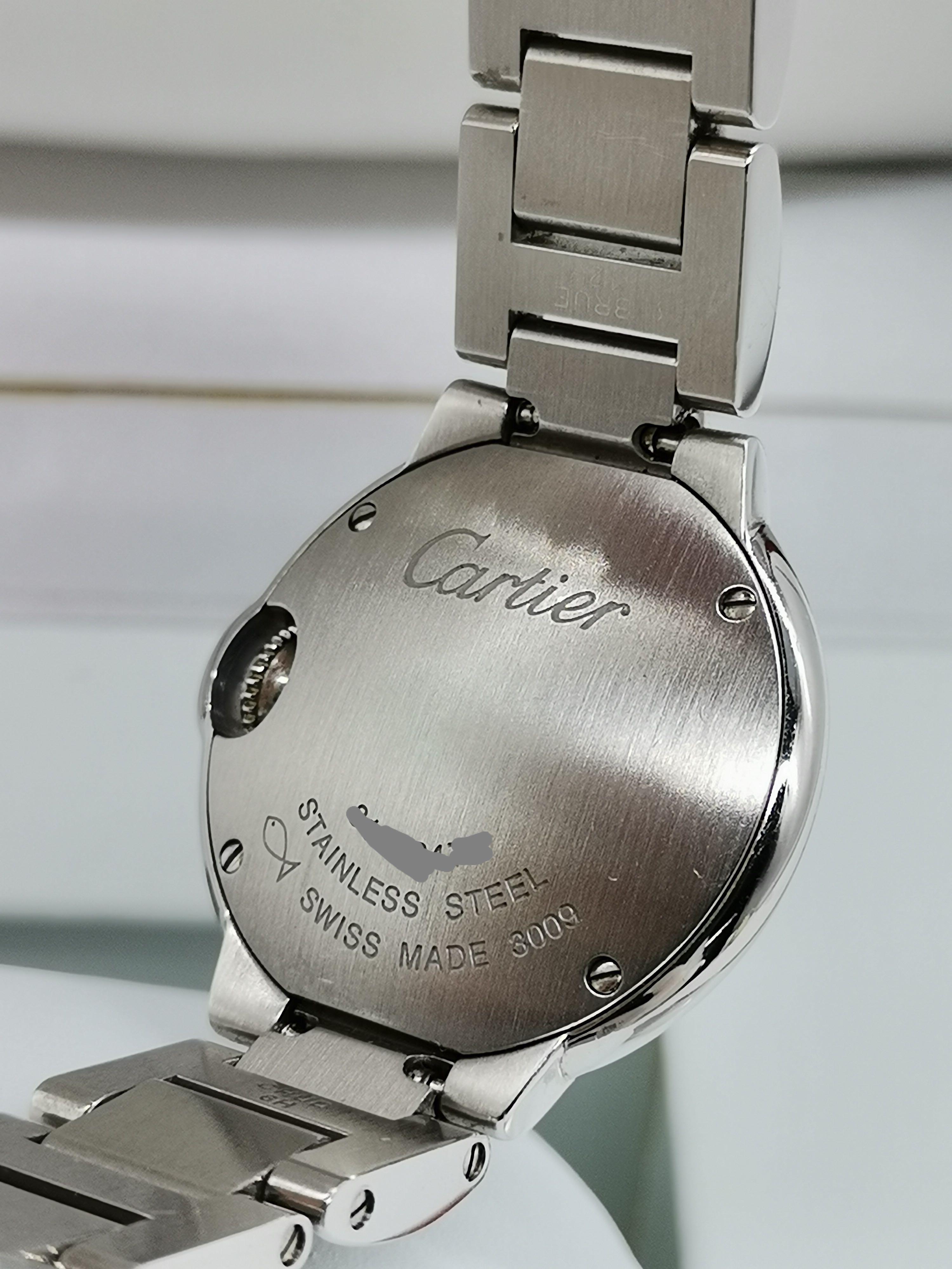 Cartier stainless steel best sale back