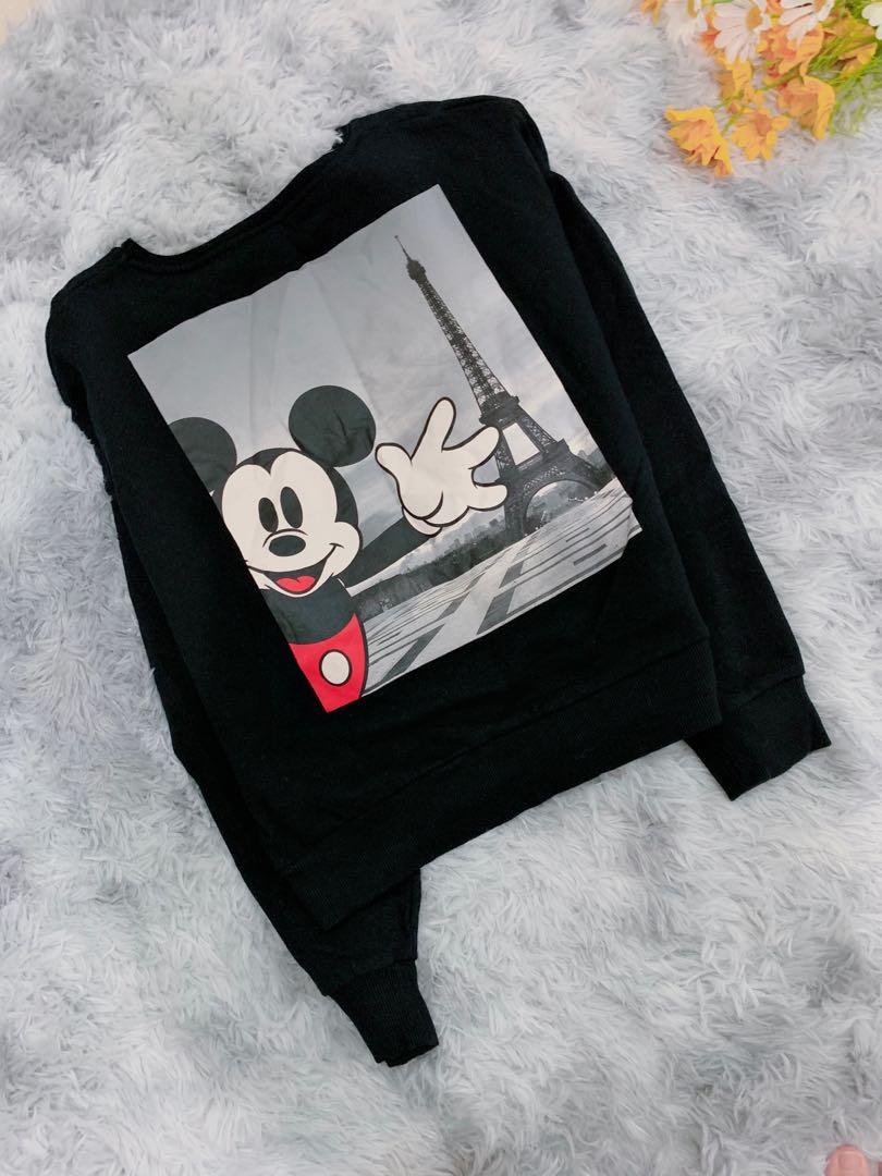 Disney Mickey Black Sweater Jumper Zara Spain Women s